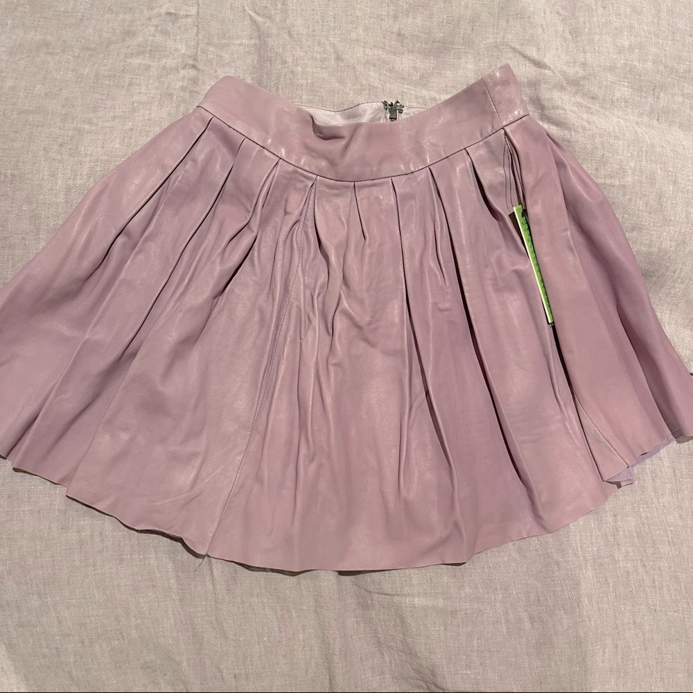 Alice and Olivia Leather Skirt